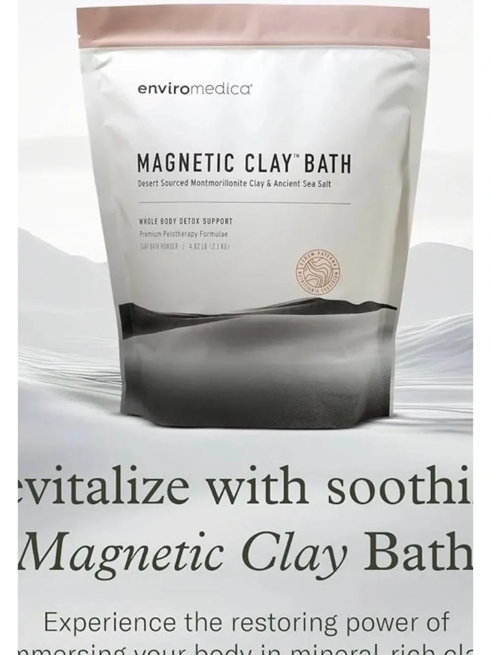 Enviromedica Magnetic Clay Bath — Pink & Gray Detox Soak